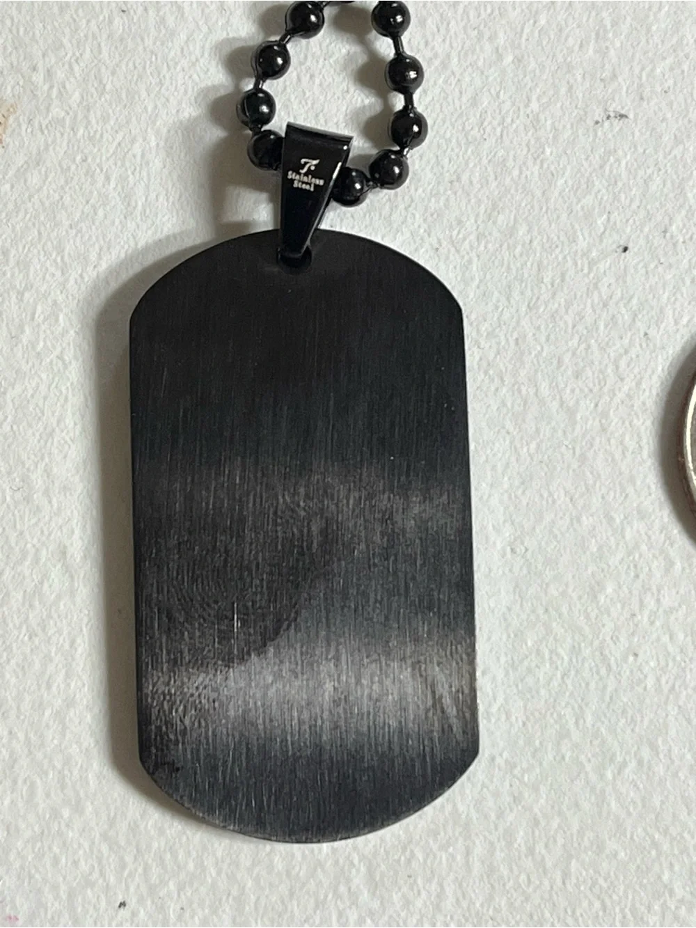 24”, Stainless Steel Black Sports Logo Dog Tag & Shield Necklace Set